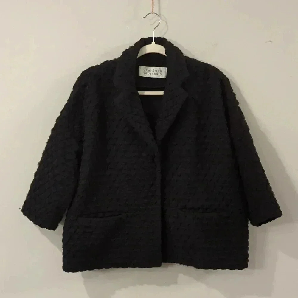 Gianluca Capannolo Black Textured Jacket